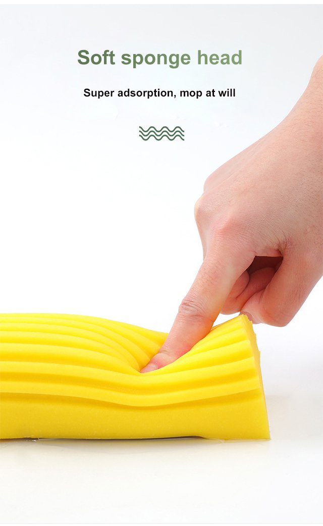 Sponge mop with better squeezing effect for deep cleaning