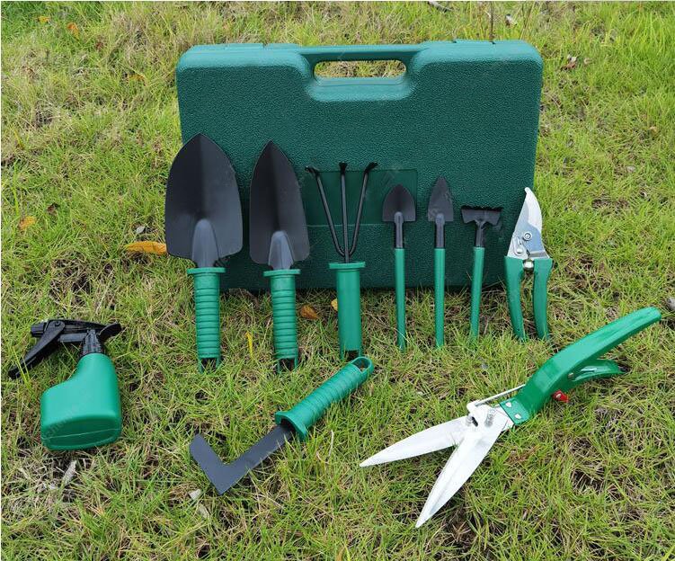 New 10-piece Garden Tools Set Garden Appliances Shovel, Rake, Scissors, Watering Can Garden Supplies