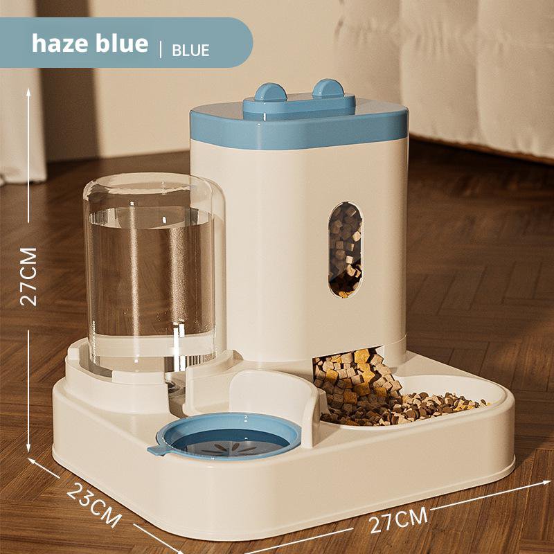Automatic pet water feeder and food bowl for daily feeding