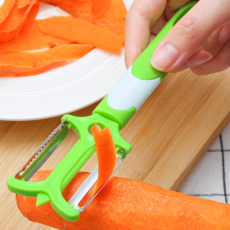 3IN1廚房蔬菜削皮器洋芋胡蘿蔔削皮器去皮刀長柄水果