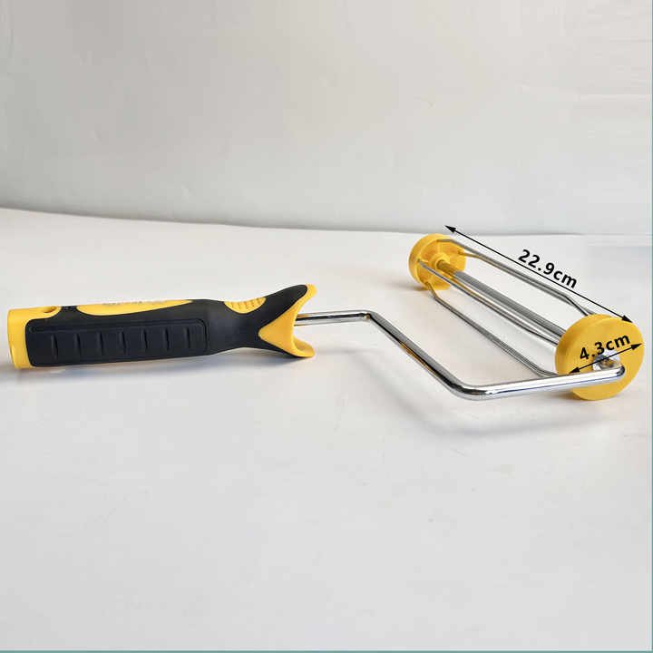 กรอบลูกกลิ้งทาสี 4 เส้น สองสี ขนาด 9 นิ้ว สำหรับงานก่อสร้างและตกแต่งผนัง