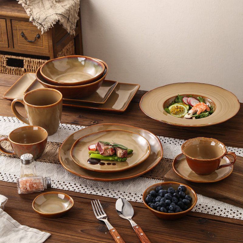 色釉陶器食器セット