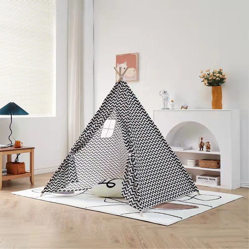 Children's Outdoor Camping Pyramid Tent Leisure Picnic Sunshade Curtain
