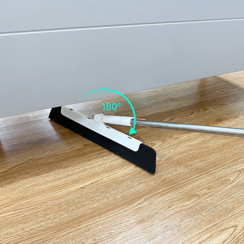 Limpiador de ventanas extensible con mango de acero y escobilla multifunción