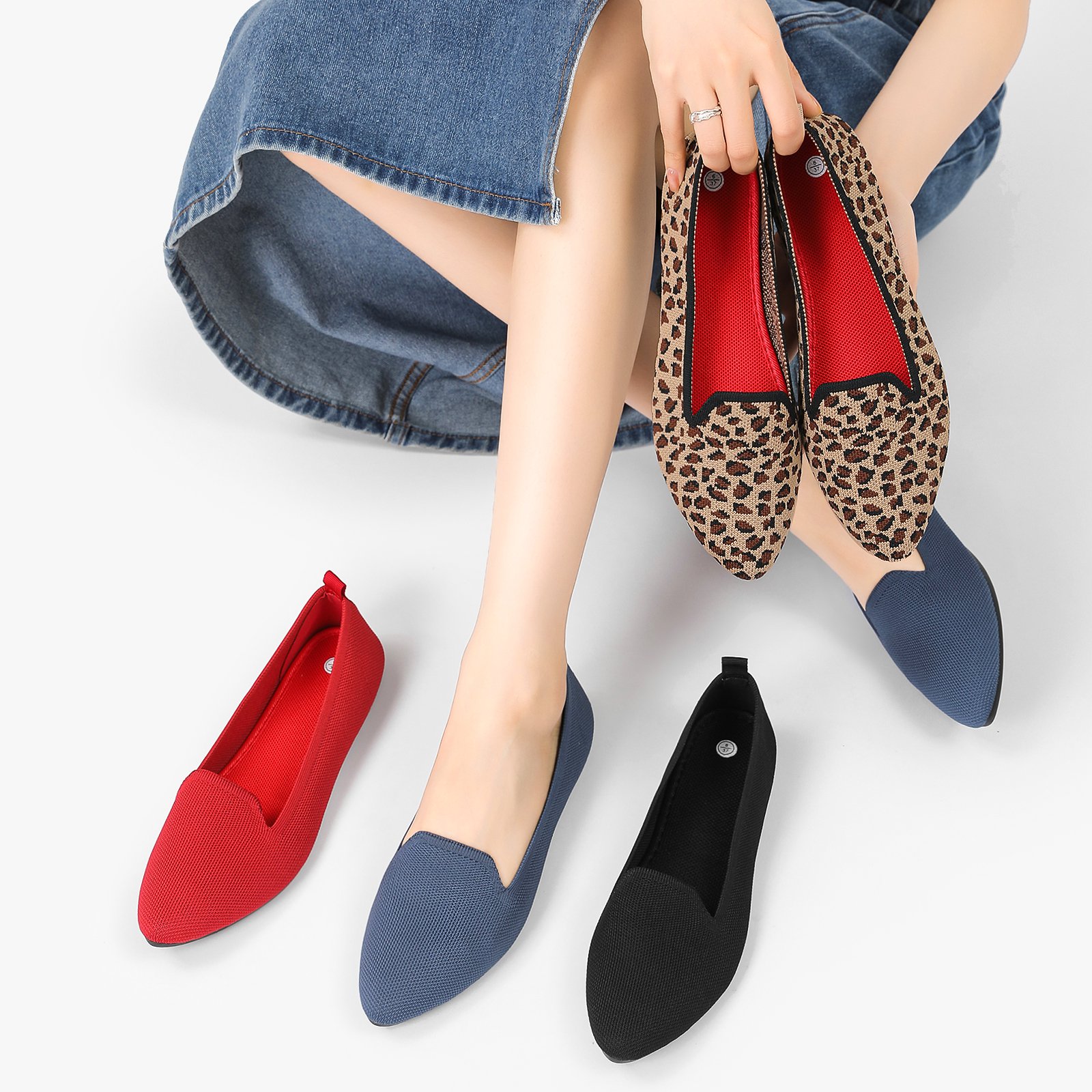 Bequeme flache Schuhe
