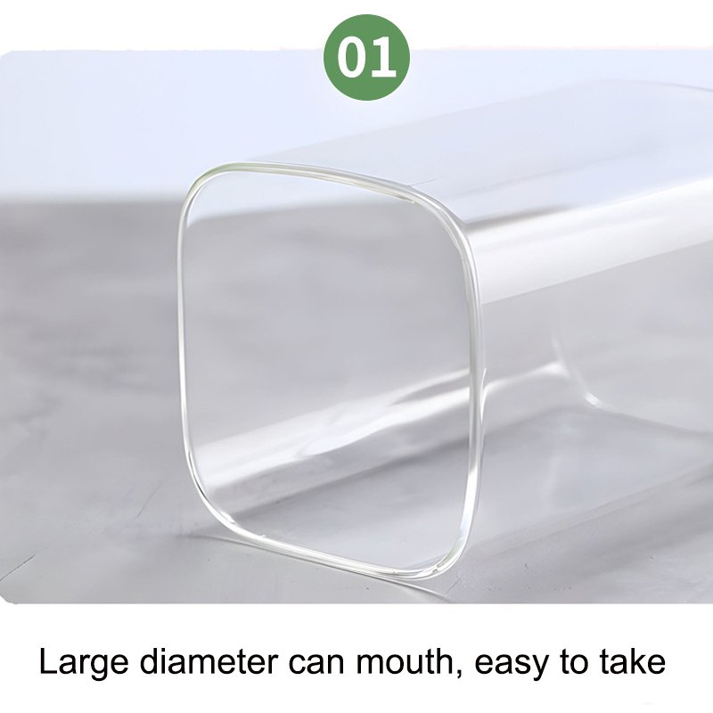 1150ML 유리 팬트리 보관 용기 사각형 나무 뚜껑 로고