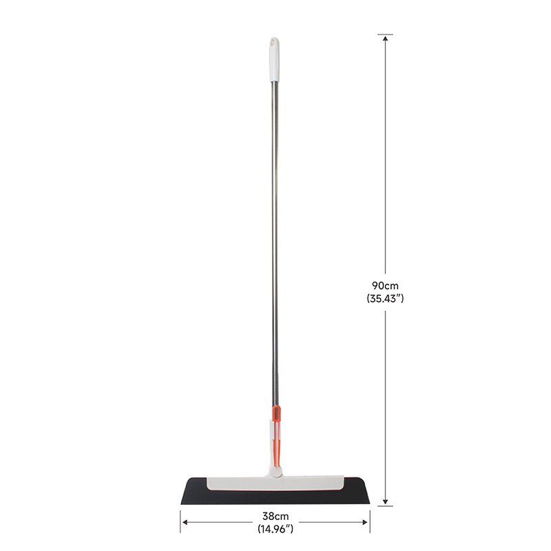 Limpiador de ventanas extensible con mango de acero y escobilla multifunción