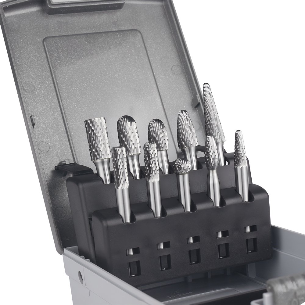 Custom Tungsten Carbide Double Cutting Rotary Burr Set Stainless Steel Plastic Material for Cutting 