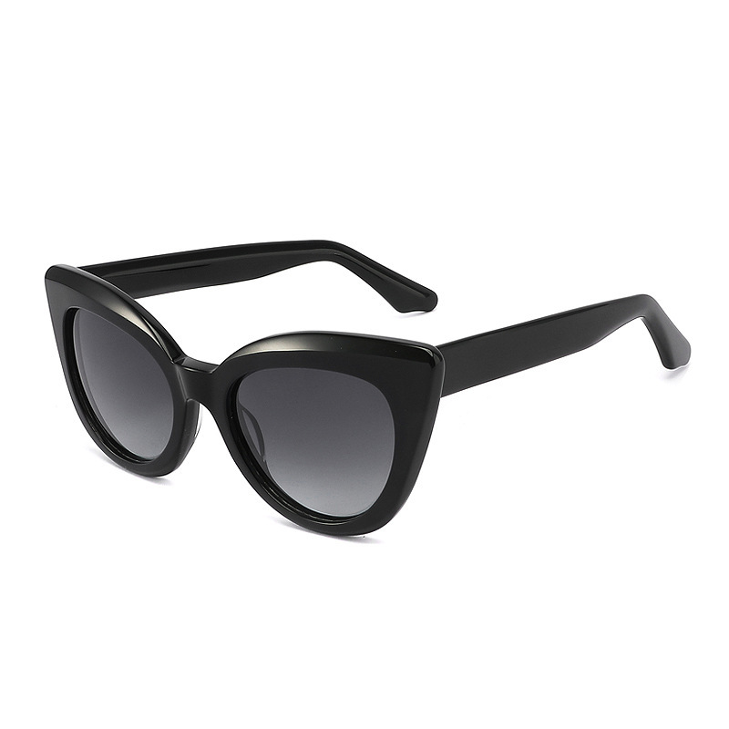 Wholesale European American Retro Cat Eye Sunglasses Large Frame Plate Sunglasses UV400 TAC Lenses A