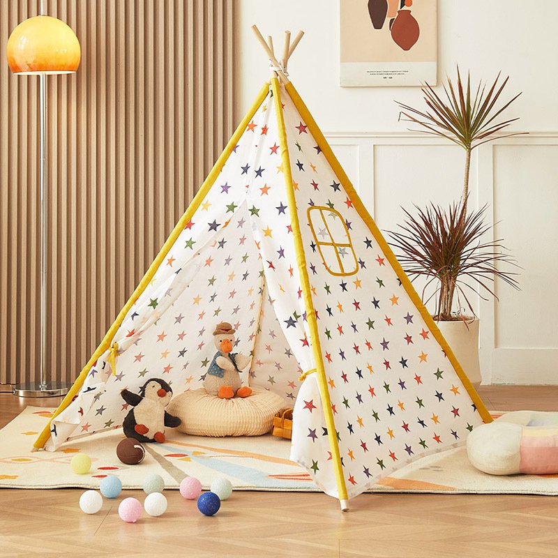 Children's Outdoor Camping Pyramid Tent Leisure Picnic Sunshade Curtain