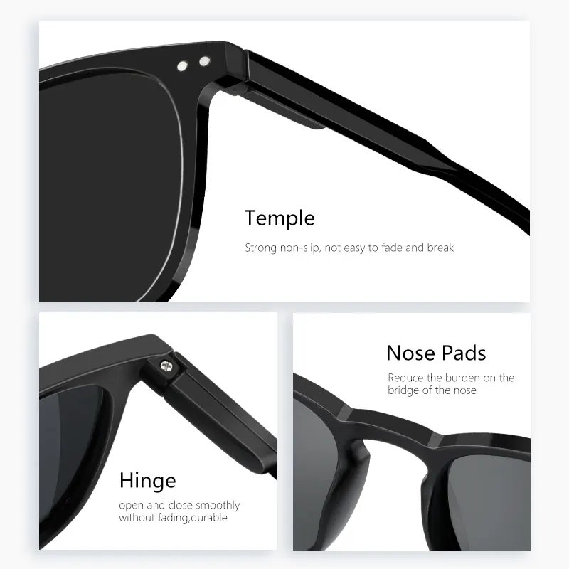 Luxury Designer Retro Oval Sunglasses Women Men Blue PC Full Frames Blue Lenses Trendy Polarized Sun