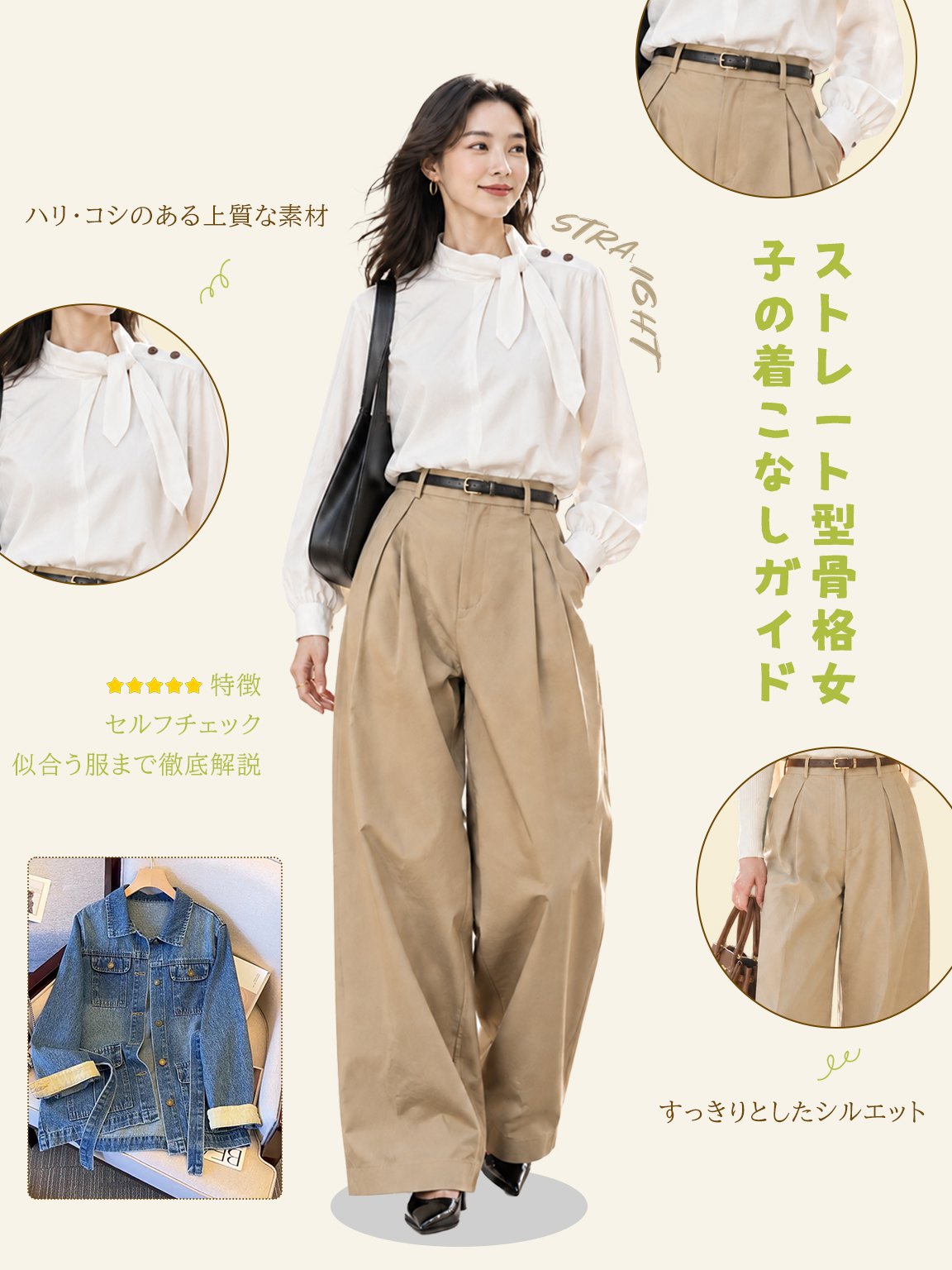 ストレート型骨格女子の着こなしガイド