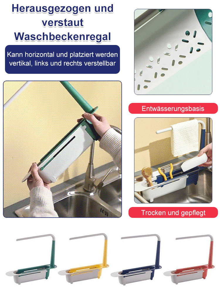 Teleskopregal für die Spüle