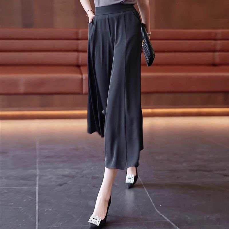 接触冷感スカート見えシフォンパンツ