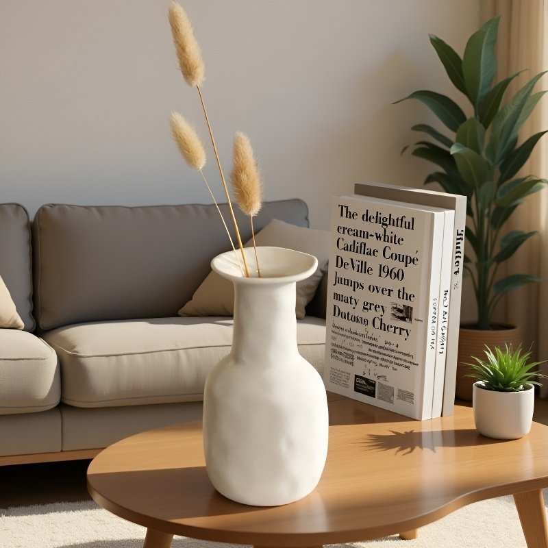 Dekorativní váza s čerstvými květinami v moderním prostředí