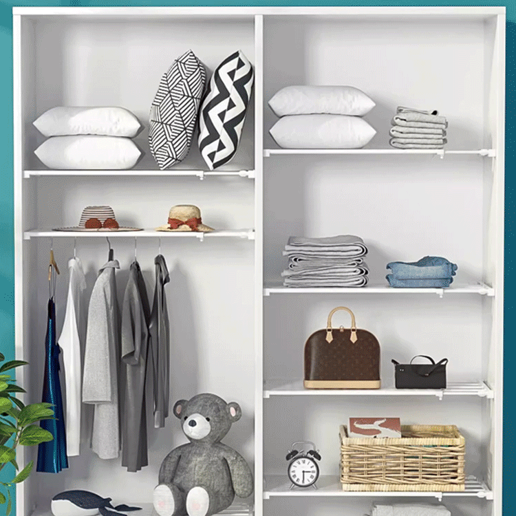 穴開け不要伸縮式突っ張り棒ラック 