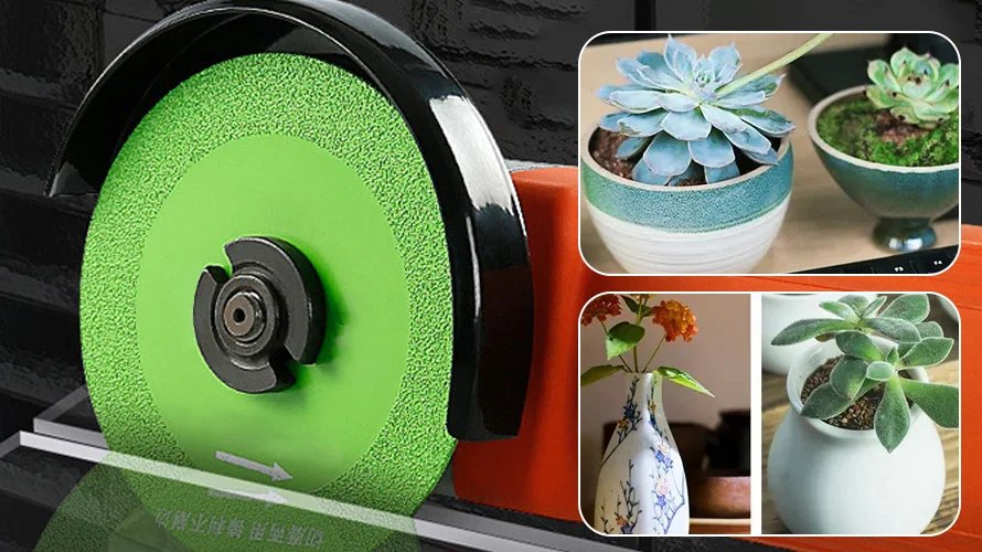 ダイヤモンドカッターの刃先拡大写真