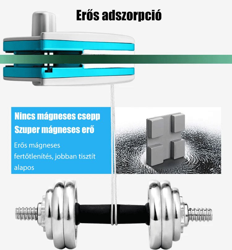 Kétoldalas mágneses  üvegtisztító törlő
