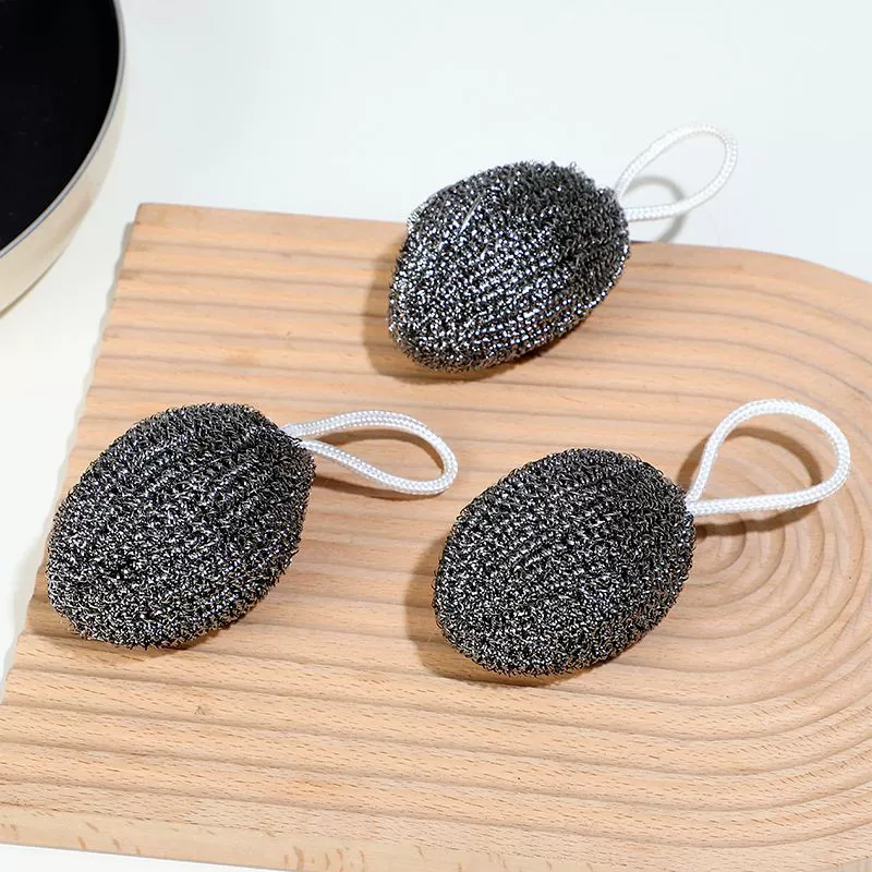 ひも付きメロン型金属たわし