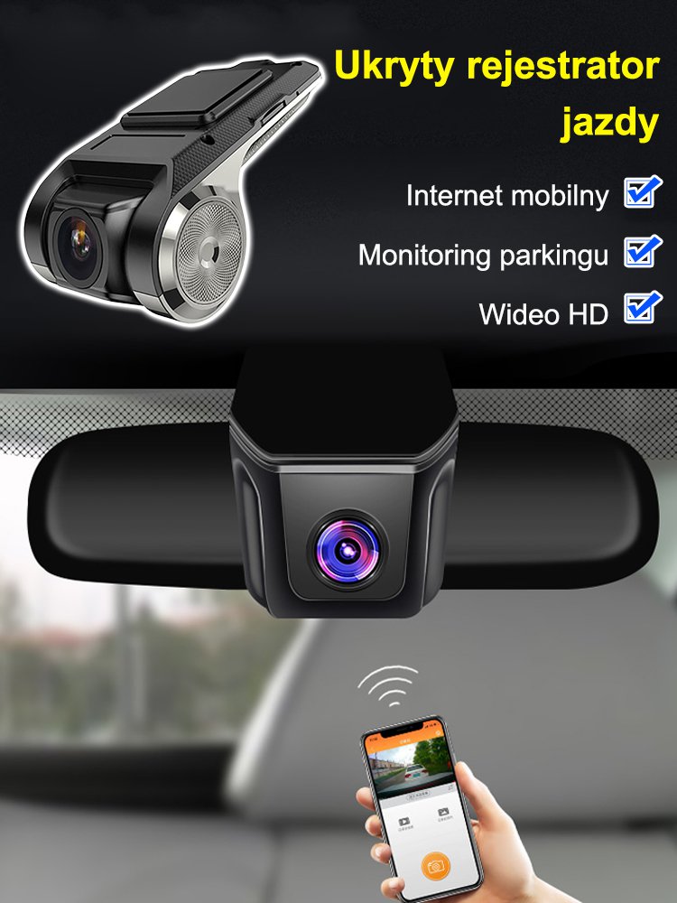 Ukryty rejestrator samochodowy USB