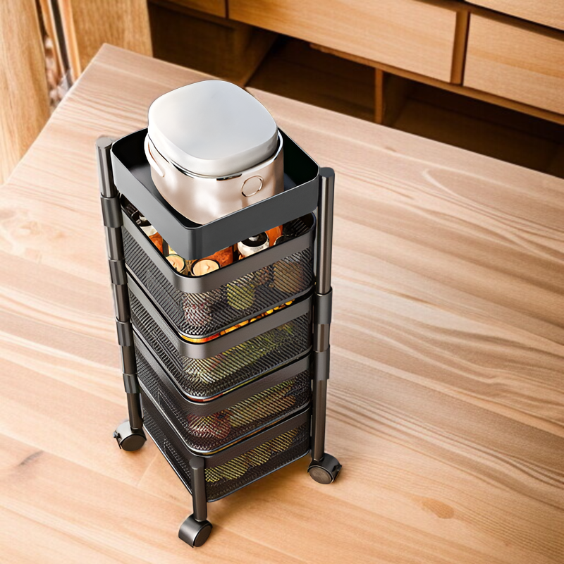 大容量収納が可能なキッチンワゴン