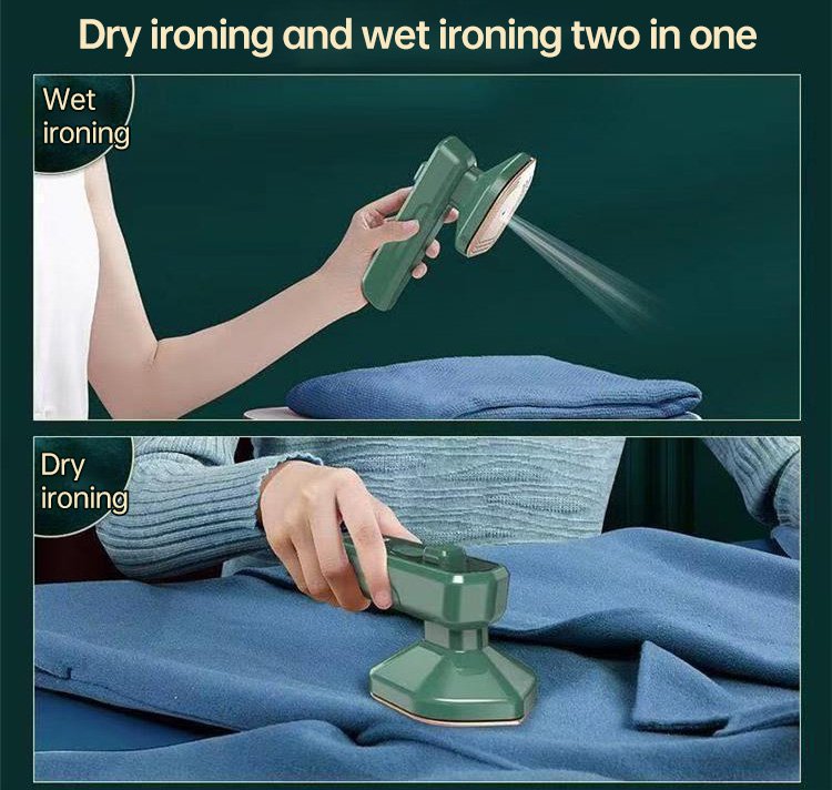 Handheld portable ironing machine