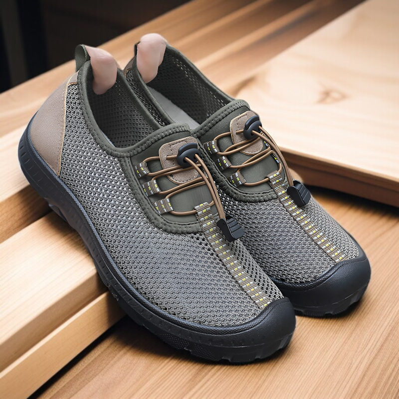 通気性抜群の北京布靴メンズ夏用メッシュシューズ