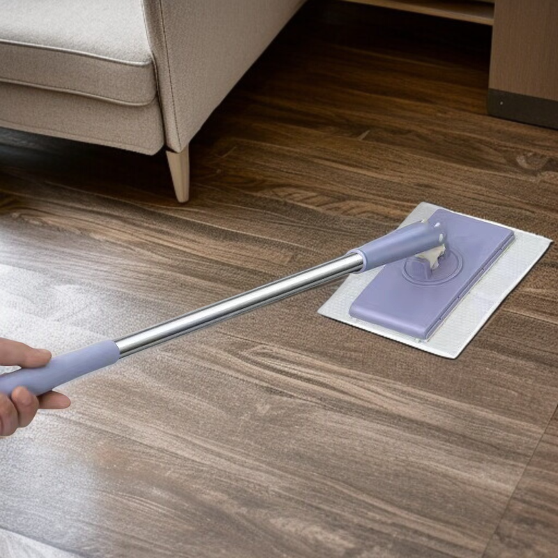 Automatic mop with replaceable microfiber towel