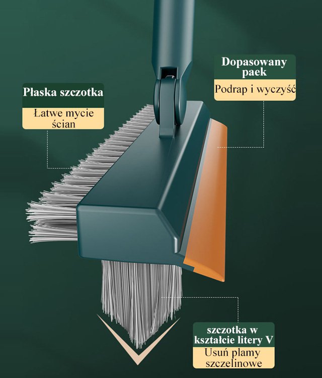 3 w 1 Dwustronna szczotka do szorowania podłogi 