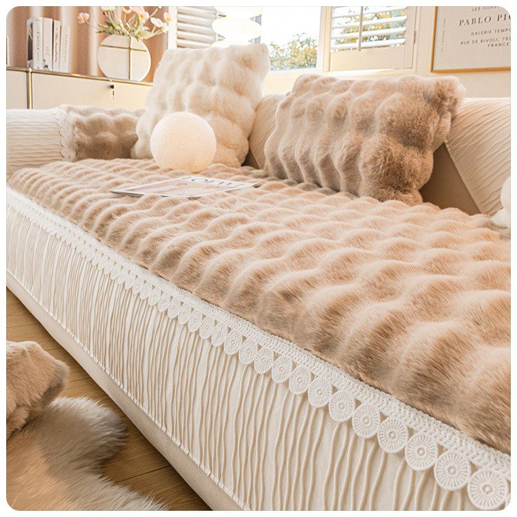 ラビットファーソファーカバー