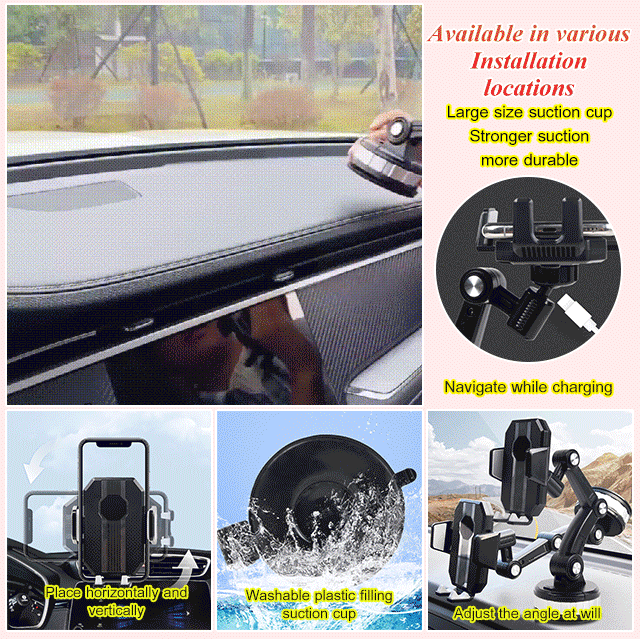 Car Large Truck   Suction Cup Foldable Cell Phone Stand