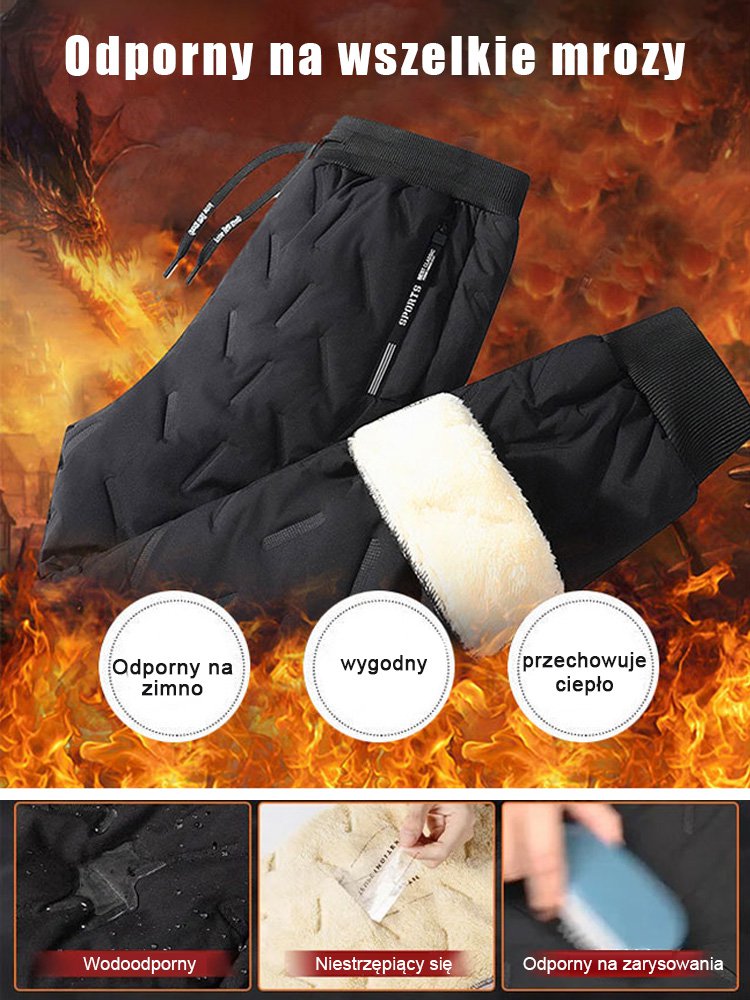 Ciepłe spodnie z polaru jagnięcego