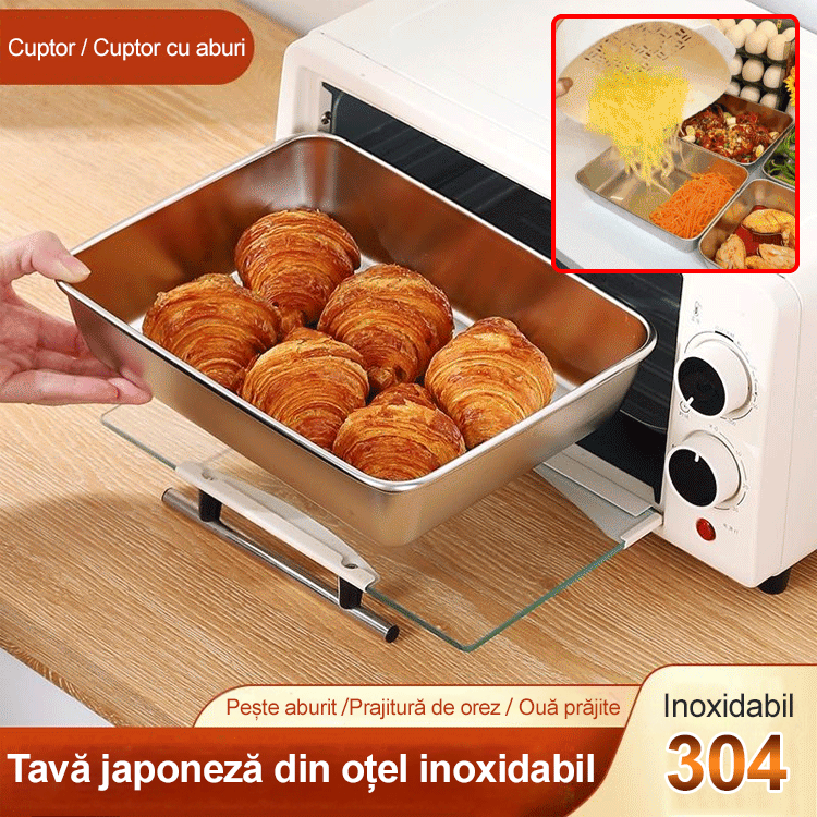 Tavă Japoneză din Oțel Inoxidabil