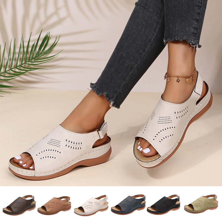 レディースウェッジソールサンダル