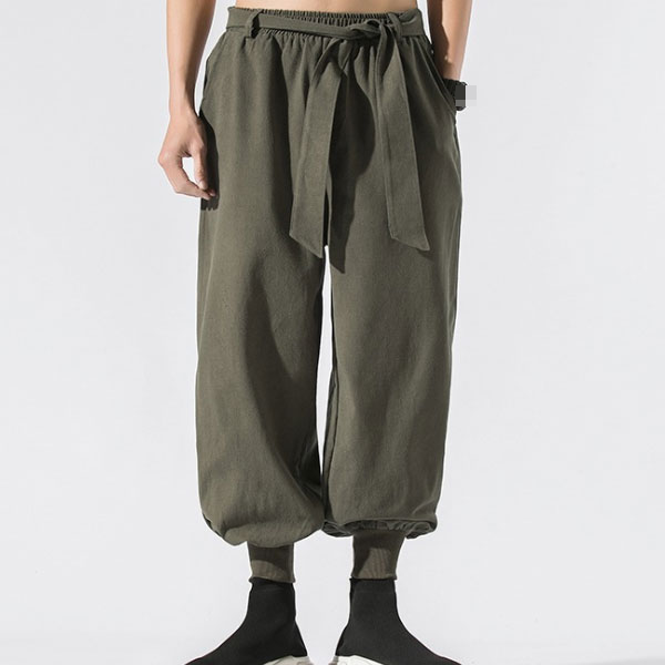 綿麻サルエルパンツ