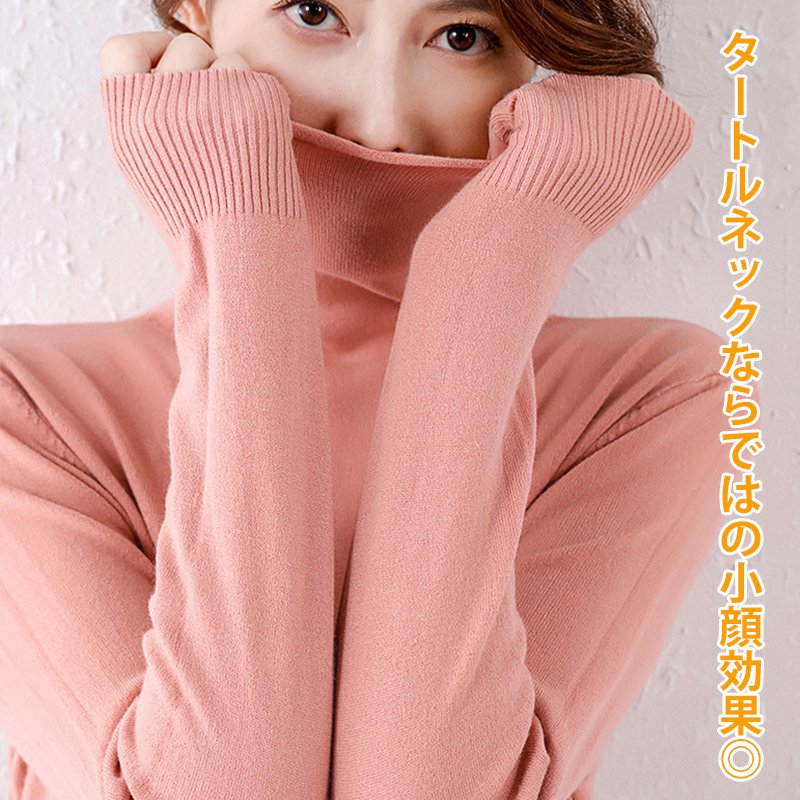 タートルネックニット