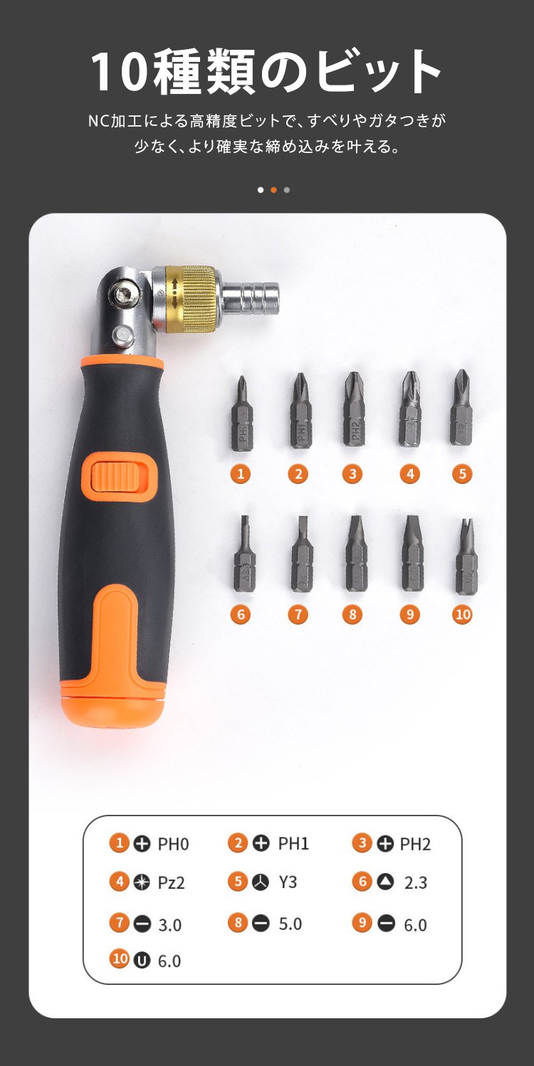 滑りにくいグリップデザインの詳細写真