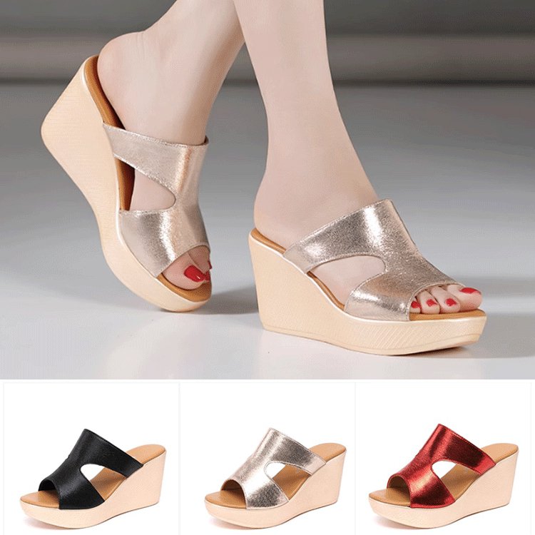 8cmウエッジソールサンダル