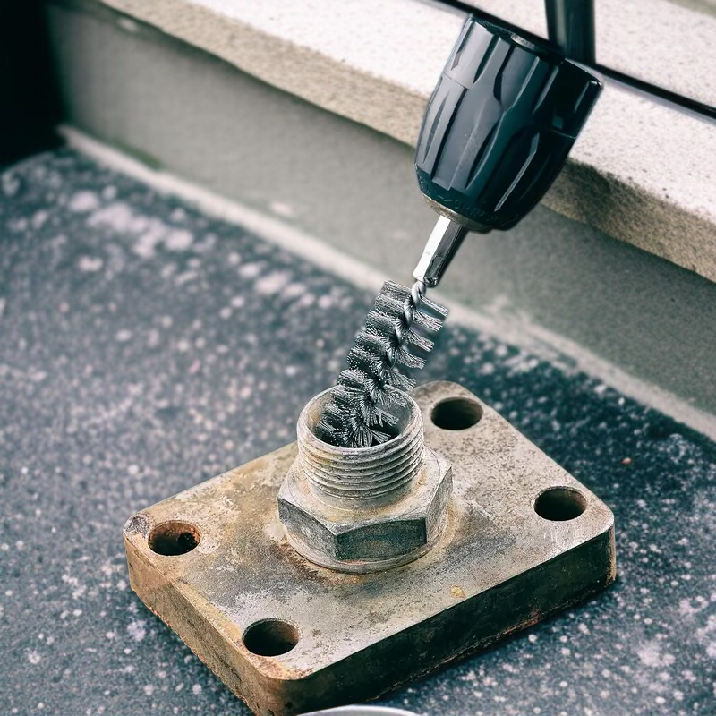 쇼트 육각봉 배관 브러시 세트 전체 구성 이미지