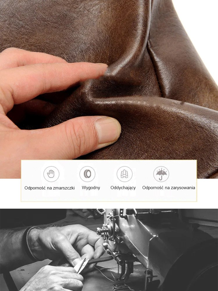 Męska torba biznesowa z bydlęcej skóry