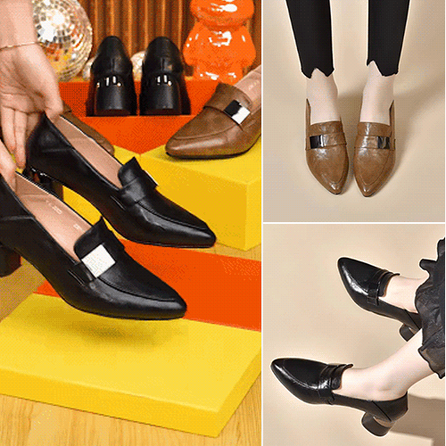 本革2WAYハイヒールパンプス【10年間着用可能】