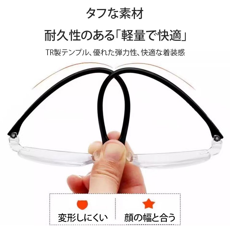 スマートブラックテクノロジー放射線防護ズーム老眼鏡