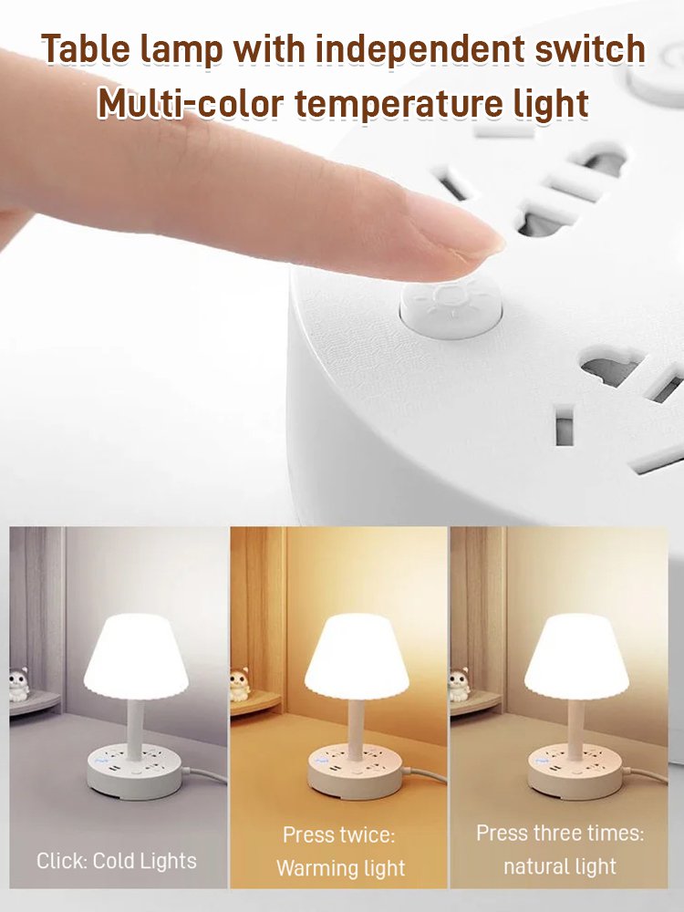 Creative Multi-functional Convertible Socket Table Lamp