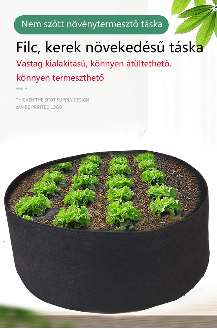 Filc zöldítés ültető táska virágok és zöldségek számára