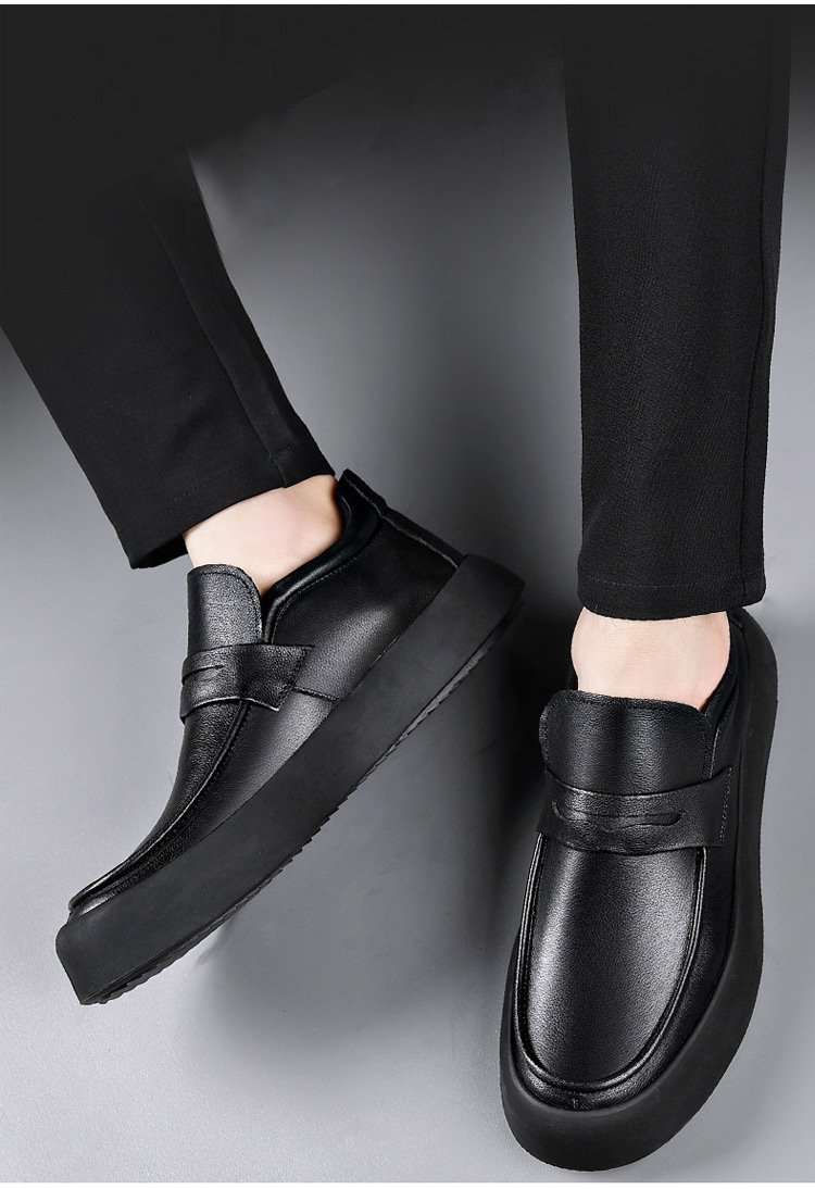 حذاء الجلد الإيطالي عالي الجودة الجيد التهوية ذو النعل الناعم 