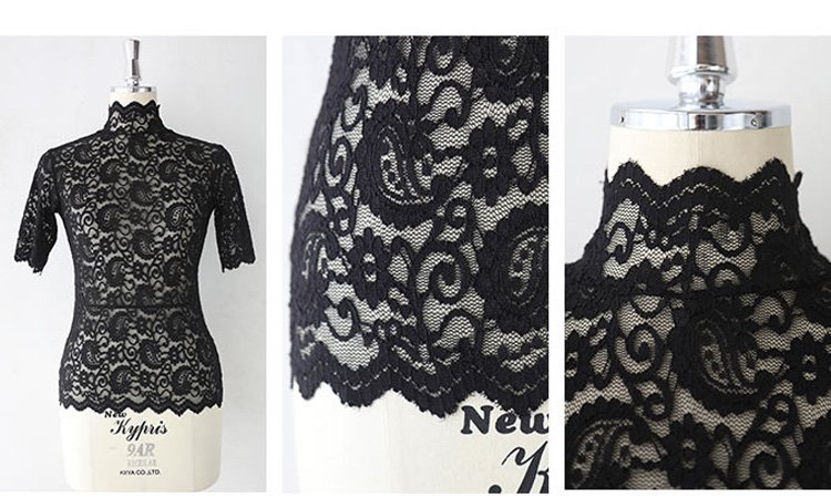 柔らかな肌触りのレースインナー生地アップ