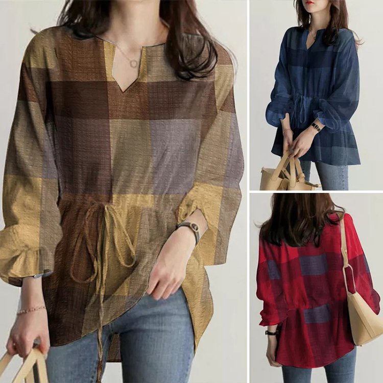 パフ袖ブラウス