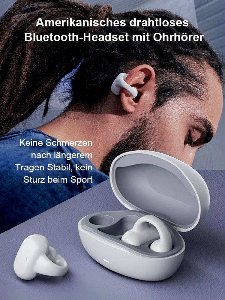 360°-Panorama-Sound-Ohrclip, kabelloses Bluetooth-Headset