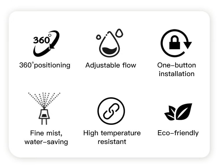 Easy installation process of the gardening sprinkler set