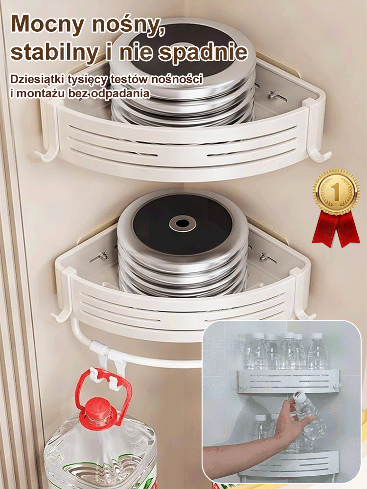 Cream Ins Style】 Półka trójkątna bez dziurkowania